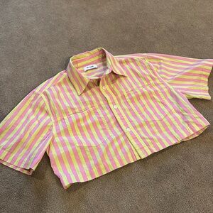 RE/DONE cropped button up top | Small